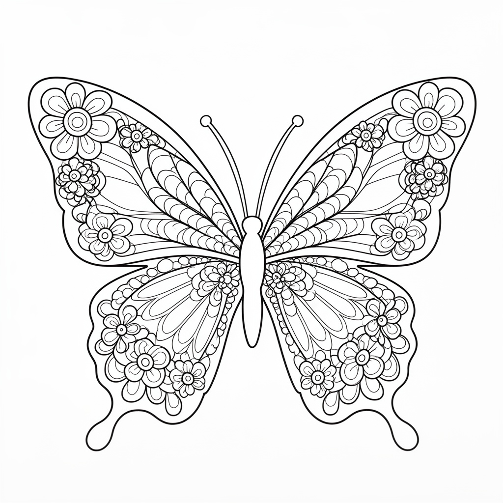 Zentangle älvvingar för vuxna