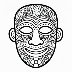 Zentangle-dekorerad stammaske