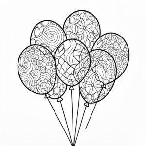 Zentangle festballonger för vuxna