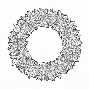 Zentangle festlig krans målarbild för vuxna