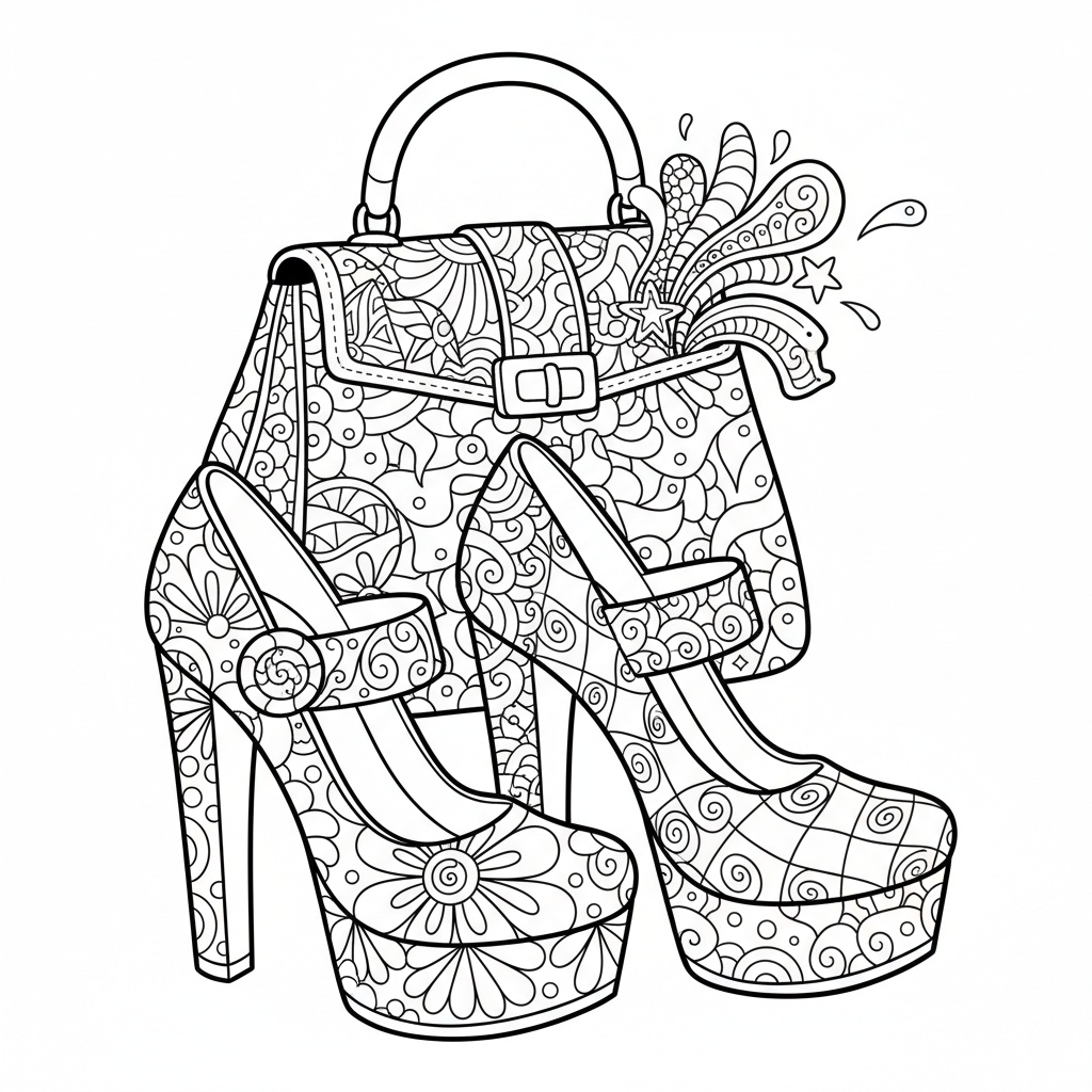 Zentangle festskor och väska