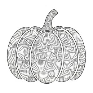 Zentangle Halloween pumpa för vuxna