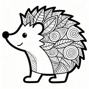 Zentangle igelkott för vuxna