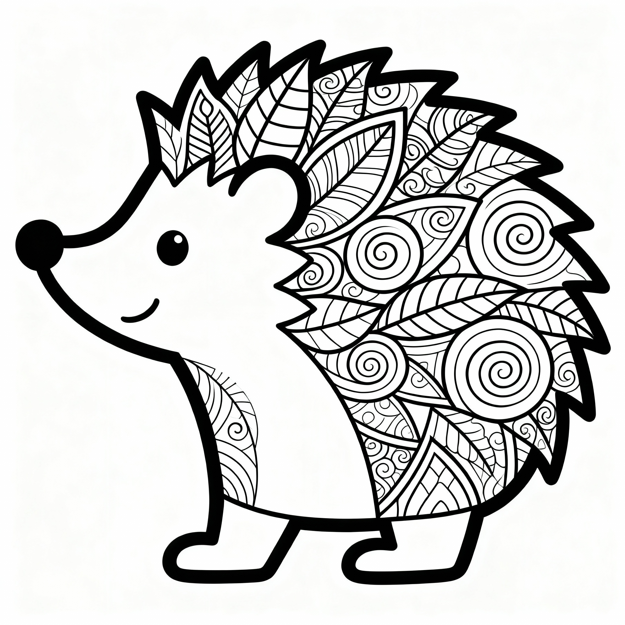 Zentangle igelkott för vuxna