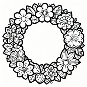 Zentangle julkrans för vuxna