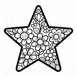 Zentangle julkrubba stjärna för vuxna