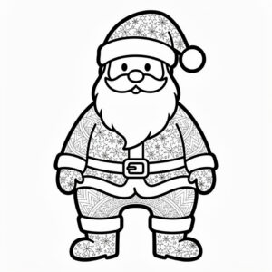 Zentangle Jultomte figur för vuxna