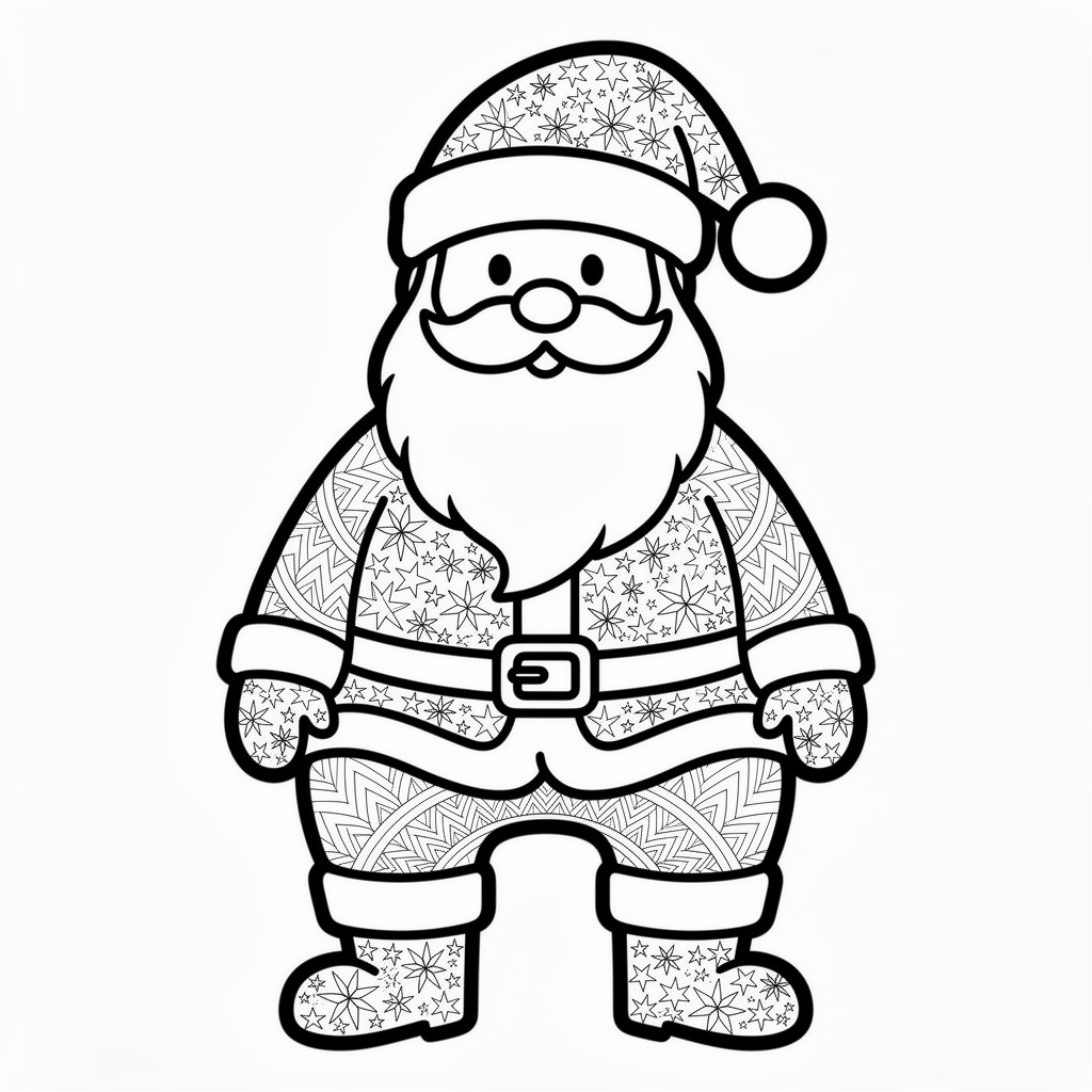 Zentangle Jultomte figur för vuxna