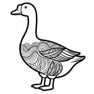 Zentangle Mårtensgås för vuxna