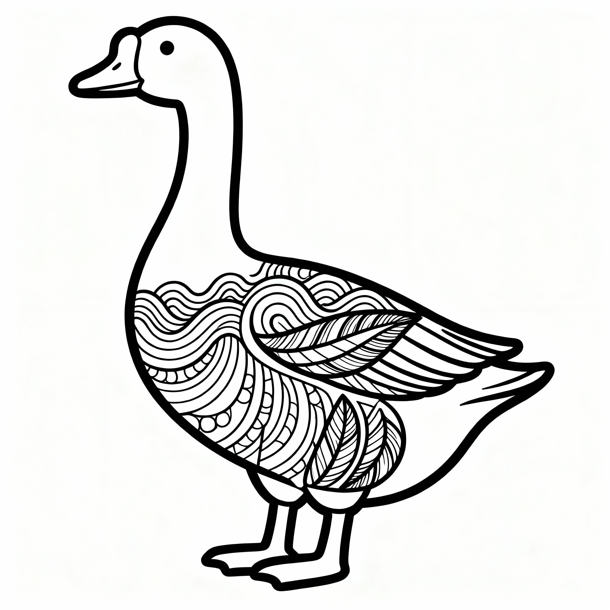 Zentangle Mårtensgås för vuxna
