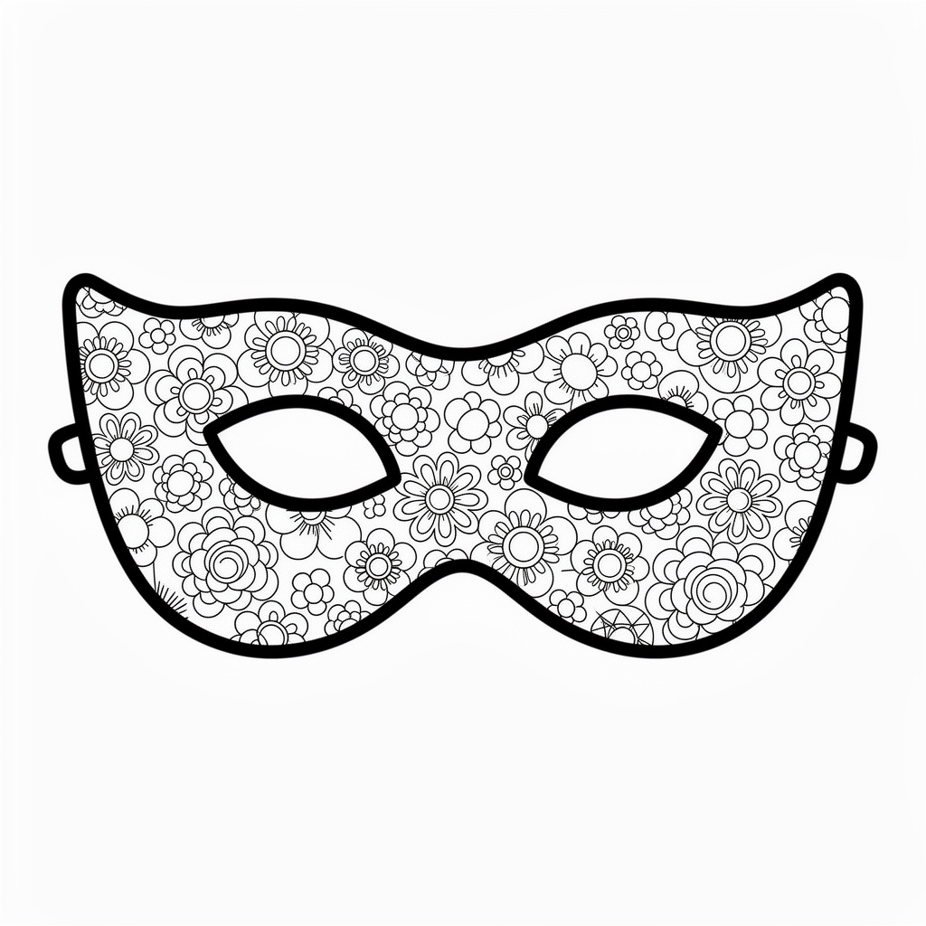 Zentangle mask med komplicerade mönster