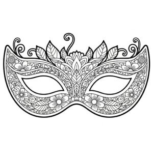 Zentangle maskeradmask för vuxna
