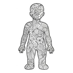 Zentangle personer för vuxna för avslappning
