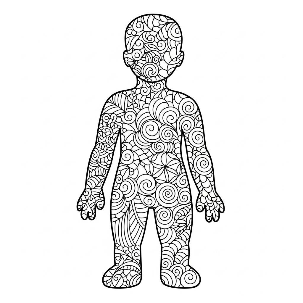 Zentangle personer för vuxna för avslappning