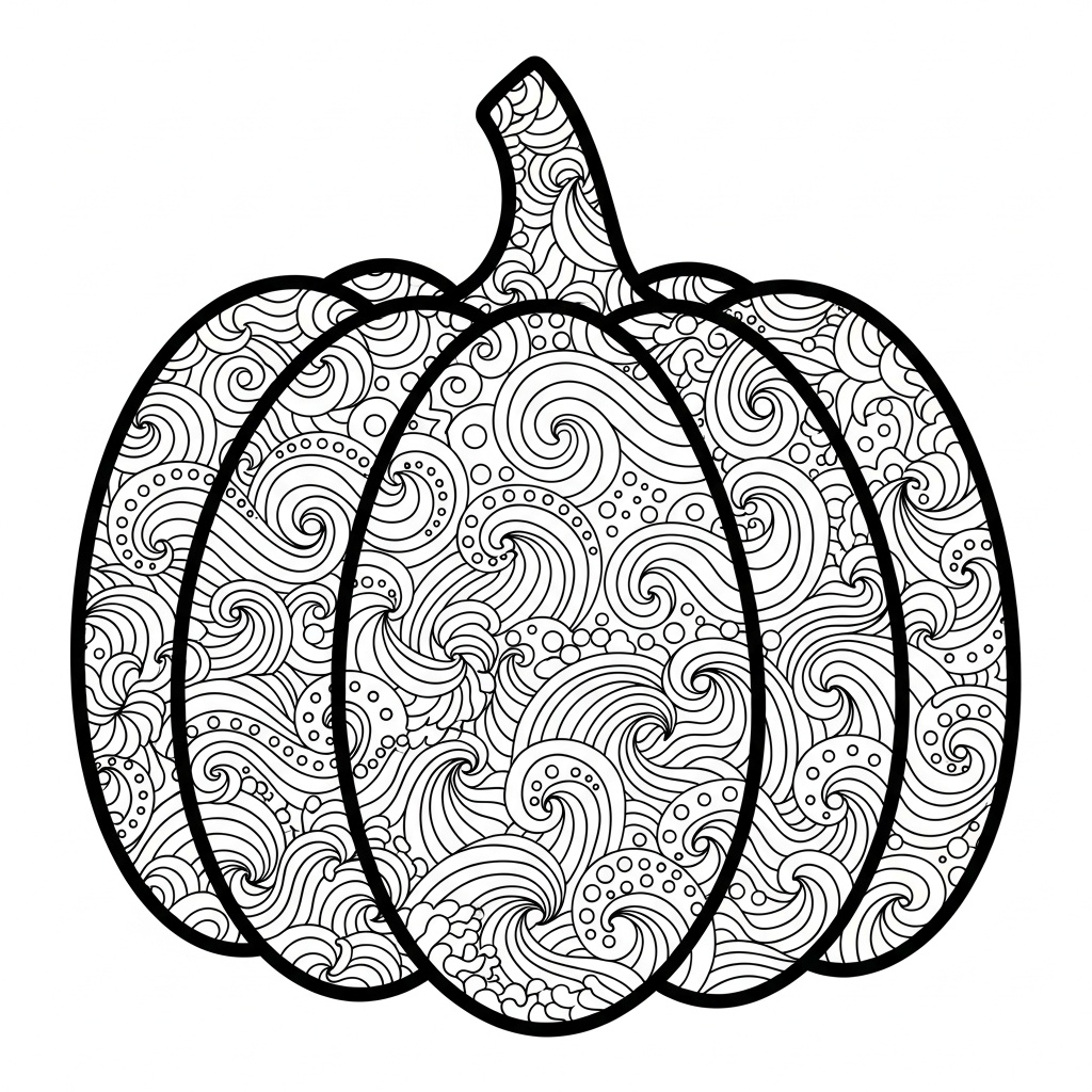 Zentangle-stil pumpa för vuxna