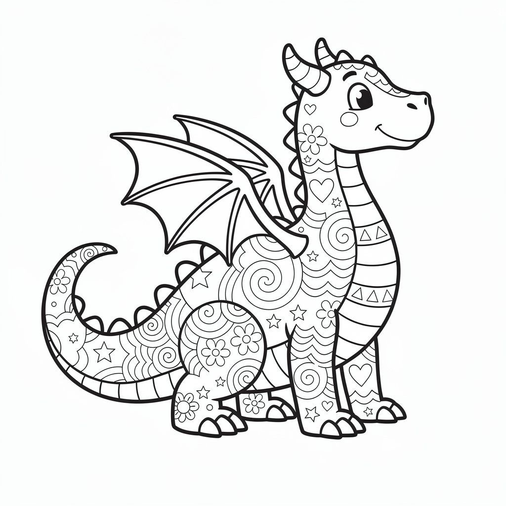 Zentangle-stil sagodrake