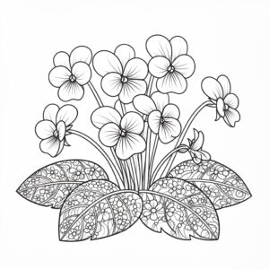 Zentangle-stil viol med meditativa mönster för vuxna