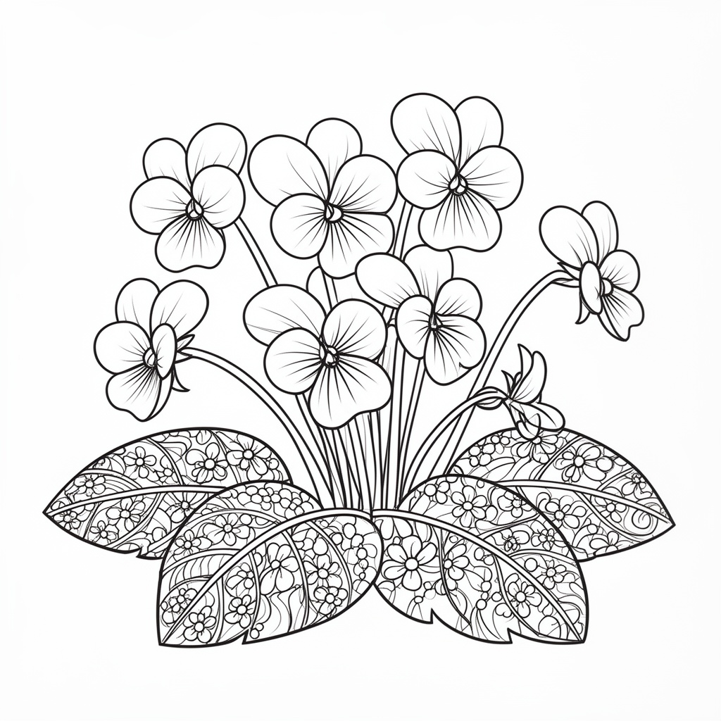 Zentangle-stil viol med meditativa mönster för vuxna