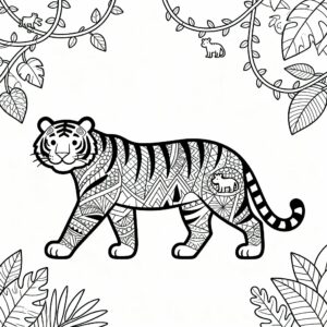 Zentangle stor katt för vuxna