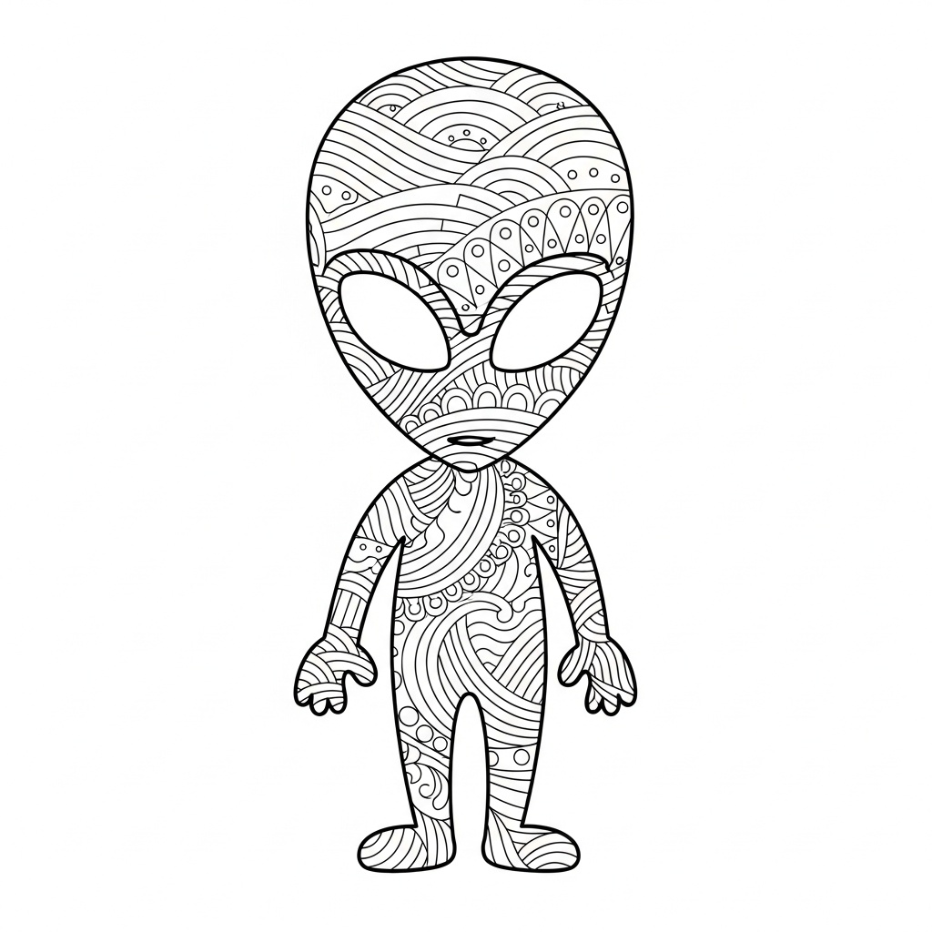 Zentangle utomjording motiv för vuxna