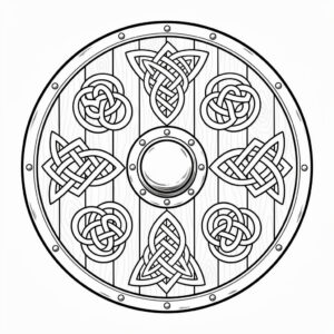 Zentangle vikingasköld för vuxna