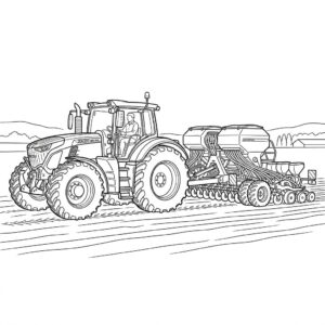 Fendt traktor med avancerad såmaskin