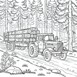 Klassisk Volvo BM traktor i skogen